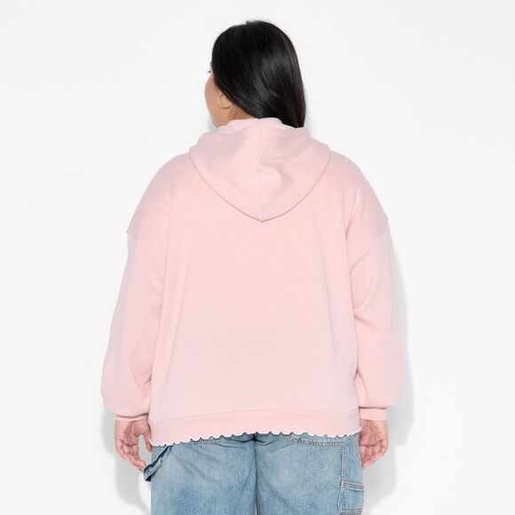 Wild Fable - Women's Merrow Edge Hooded Zip-Up Sweatshirt - Wil Blush - Picture 3 of 3